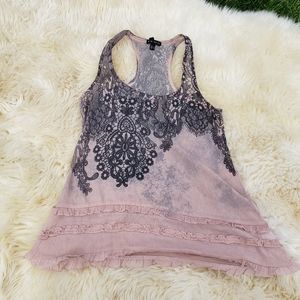 Womens boho hippie tank small